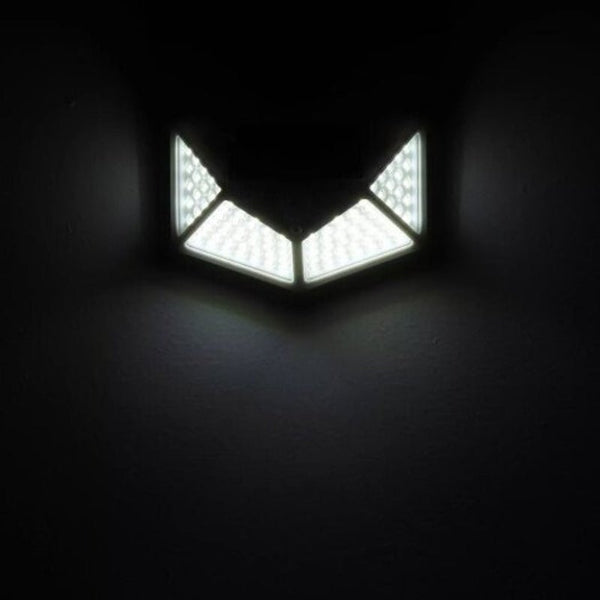 100 Led Solar Powered 1000Lm Pir Motion Sensor Wall Light Outdoor Garden Lamp 3 Modes White Landscape & Walkway Lights