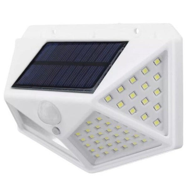 100 Led Solar Powered 1000Lm Pir Motion Sensor Wall Light Outdoor Garden Lamp 3 Modes White Landscape & Walkway Lights