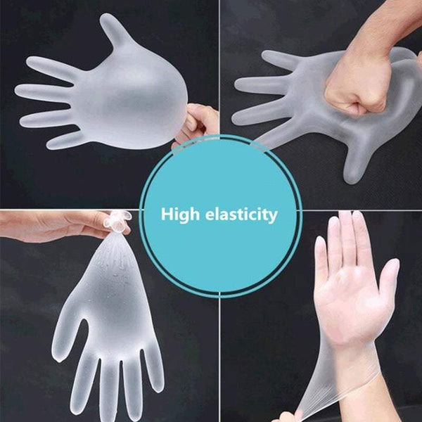 Rubber Gloves 100 Pieces Clear Disposable Household Accessories Disposable Gloves