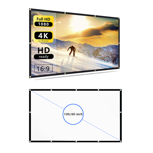 Projector Screens Portable Foldable Projector Screen 169 Home Cinema Outdoor Projection Hd