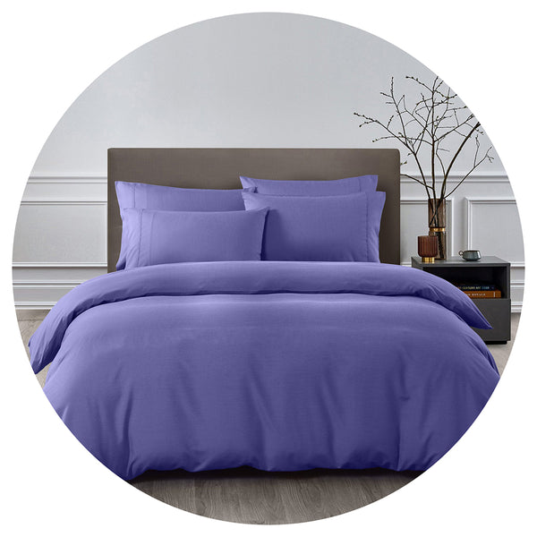 Royal Comfort Bamboo Cooling 2000Tc Quilt Cover Set Queen Blue Quilt Covers