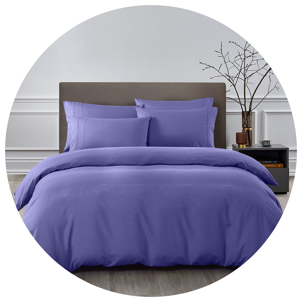 Royal Comfort Bamboo Cooling 2000Tc Quilt Cover Set King Blue Quilt Covers