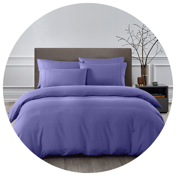 Royal Comfort Bamboo Cooling 2000Tc Quilt Cover Set King Blue Quilt Covers