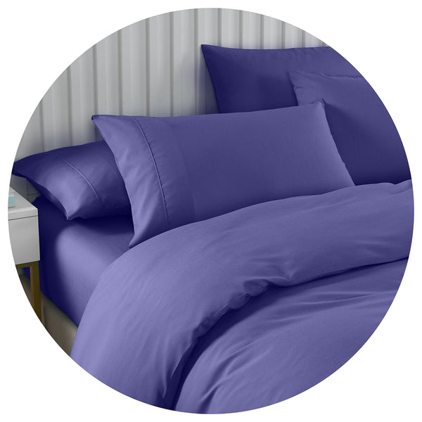 Royal Comfort Bamboo Cooling 2000Tc 6 Piece Combo Set Double Blue Sheets