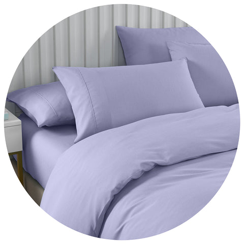 Royal Comfort Bamboo Cooling 2000Tc 6 Piece Combo Set King Lilac Grey Sheets