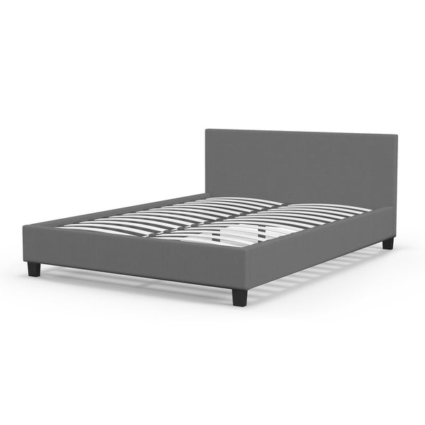 Milano Sienna Luxury Bed With Headboard (Model 2) Grey No.28 Single Single Bed Frames