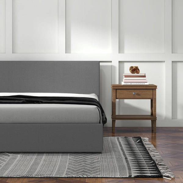Milano Sienna Luxury Bed With Headboard (Model 2) Grey No.28 Single Single Bed Frames