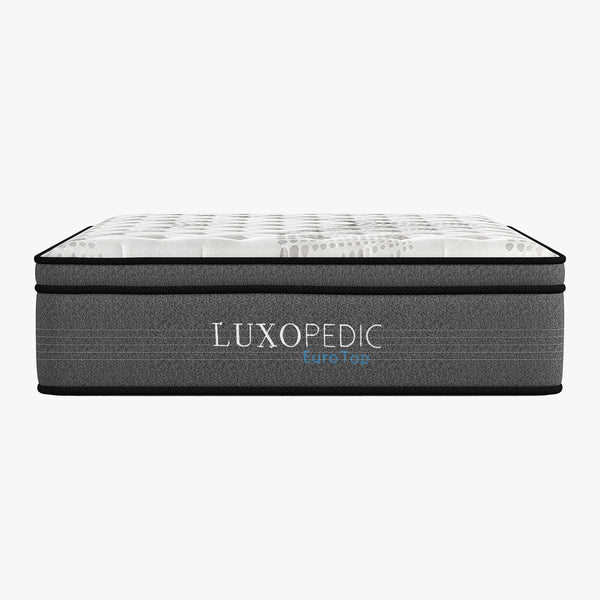 Luxopedic Pocket Spring Mattress 5 Zone 32Cm Euro Top Memory Foam Medium Firm Mattresses