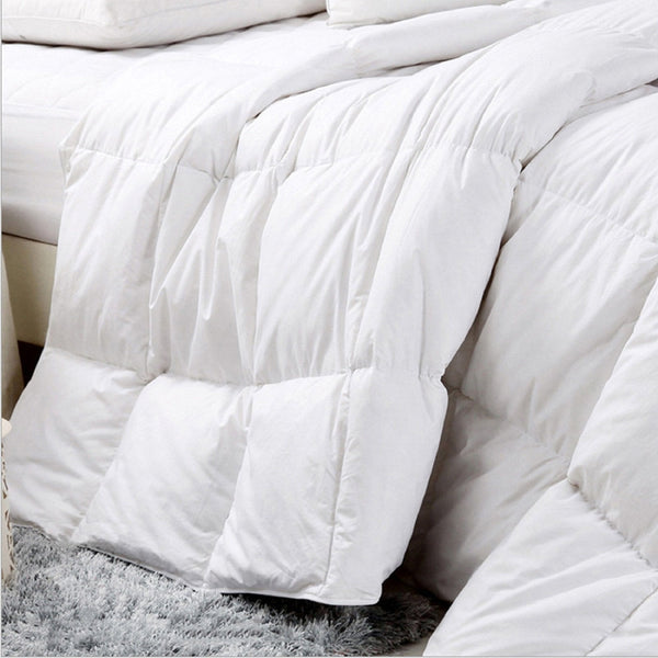 Royal Comfort Duck Feather And Down Quilt Size: 95% 500Gsm White Cotton King Single Single Bed Quilts