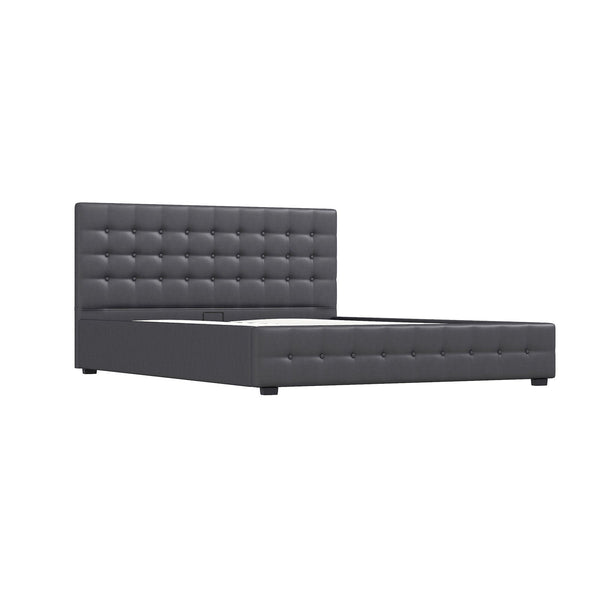 Milano Decor Eden Gas Lift Bed Dark Grey Double Double Bed Frames