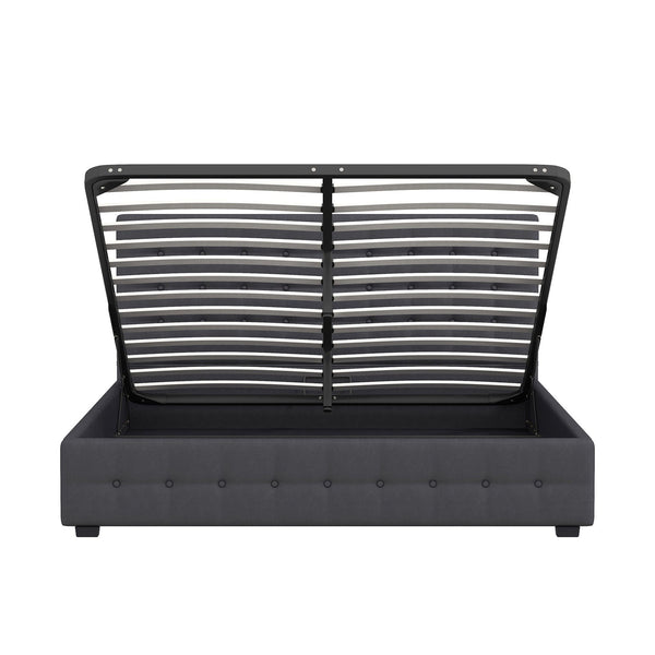 Milano Decor Eden Gas Lift Bed Dark Grey King King Bed Frames