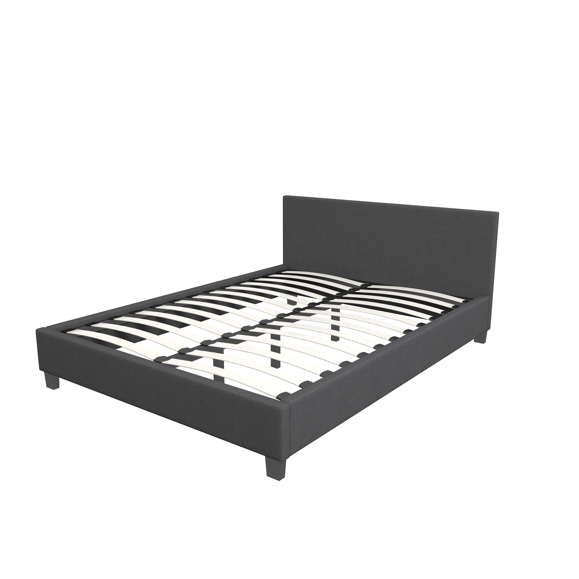 Milano Sienna Luxury Bed With Headboard (Model 2) Charcoal No.35 Single Single Bed Frames