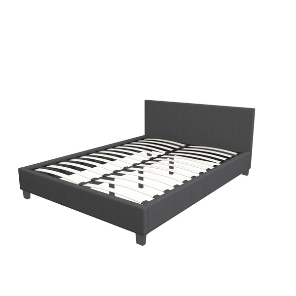 Milano Sienna Luxury Bed With Headboard (Model 2) Charcoal No.35 Single Single Bed Frames