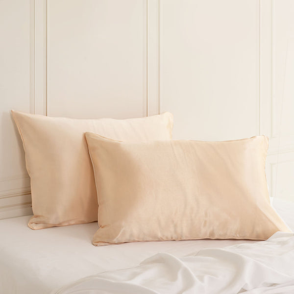 Silk Pillow Case Twin Pack Size: 51X76cm Champagne Pink Pillow Cases