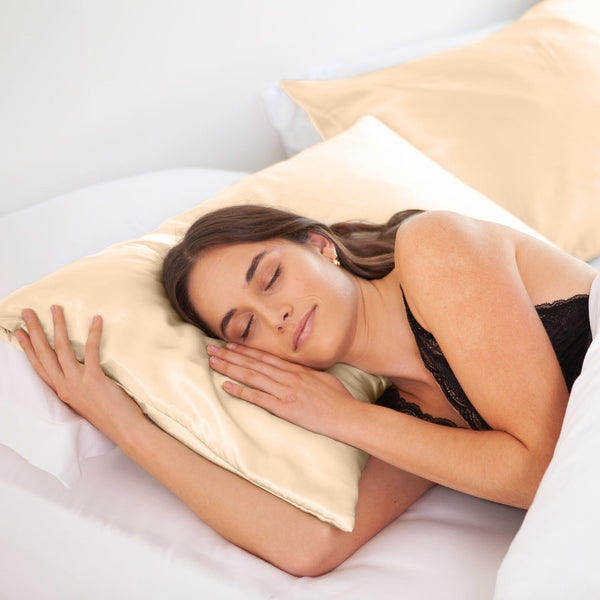 Silk Pillow Case Twin Pack Size: 51X76cm Champagne Pink Pillow Cases