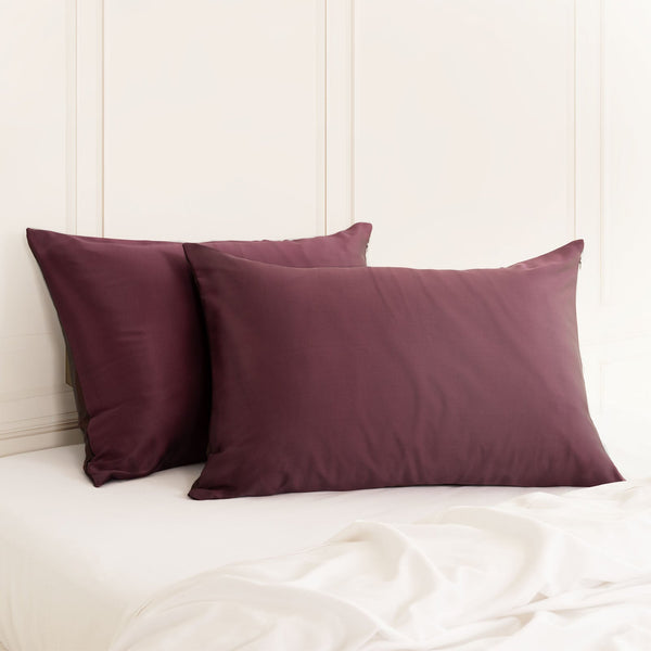 Silk Pillow Case Twin Pack Size: 51X76cm Malaga Wine Pillow Cases