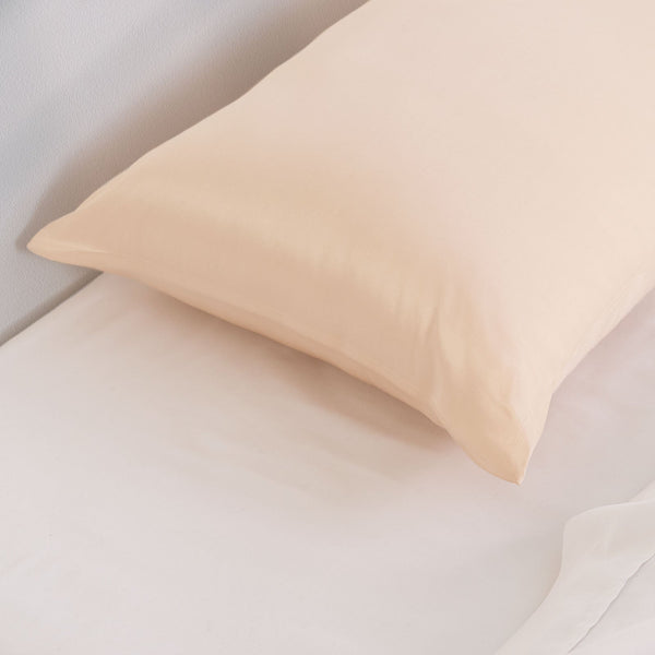 Pure Silk Pillow Case By Royal Comfort (Single Pack) Champagne Pink Pillow Cases
