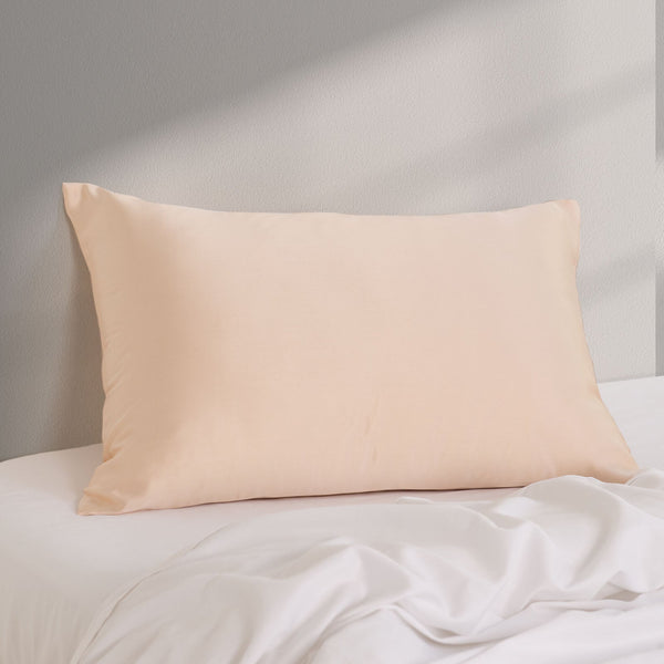 Pure Silk Pillow Case By Royal Comfort (Single Pack) Champagne Pink Pillow Cases