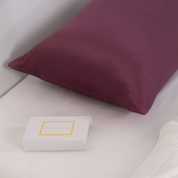 Pure Silk Pillow Case By Royal Comfort (Single Pack) Malaga Wine Pillow Cases