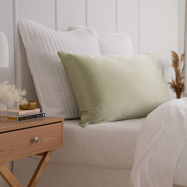 Pure Silk Pillow Case By Royal Comfort (Single Pack) Sage Pillow Cases