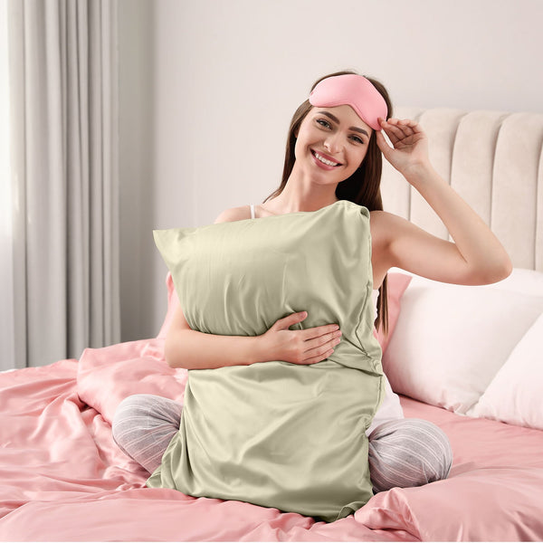 Pure Silk Pillow Case By Royal Comfort (Single Pack) Sage Pillow Cases