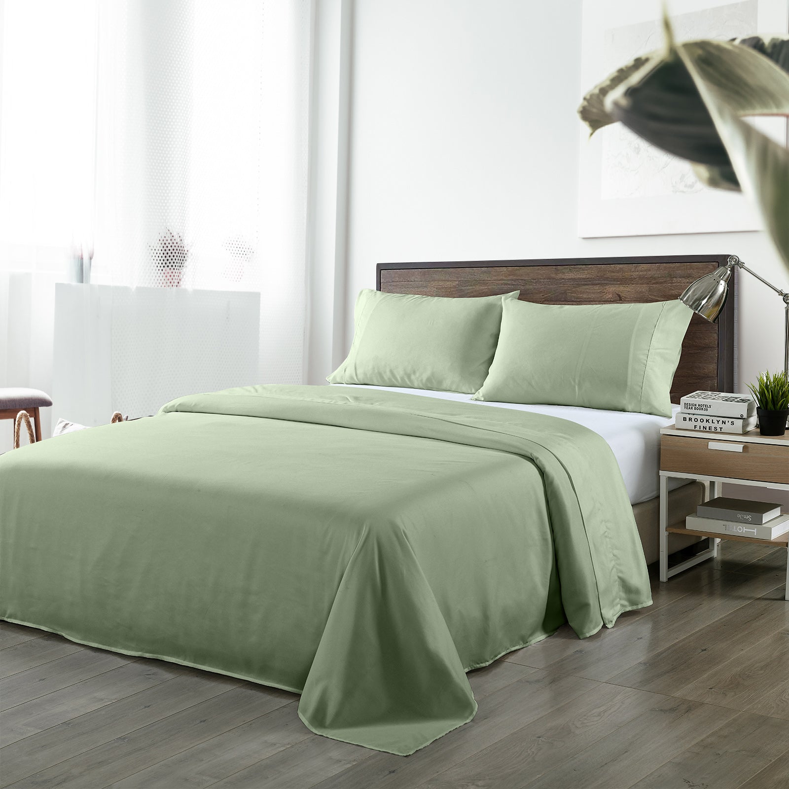 Royal Comfort Blended Bamboo Sheet Set Sage Green Queen Comforter Sets Queen