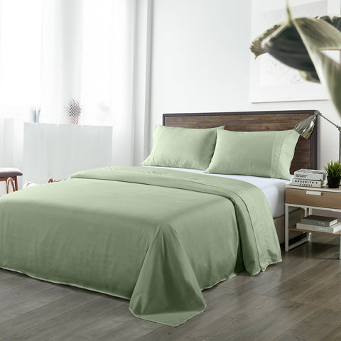 Royal Comfort Blended Bamboo Sheet Set Sage Green Queen Comforter Sets Queen