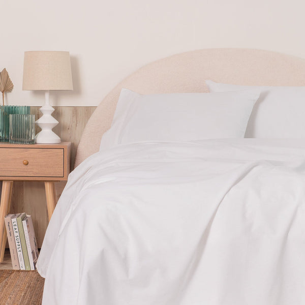 Royal Comfort Vintage Washed 100% Cotton Sheet Set King White Sheets
