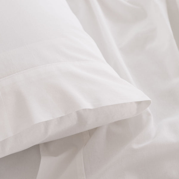 Royal Comfort Vintage Washed 100% Cotton Sheet Set King White Sheets