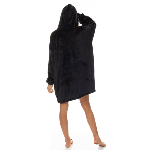 Royal Comfort Snug Hoodie Black Sleepwear