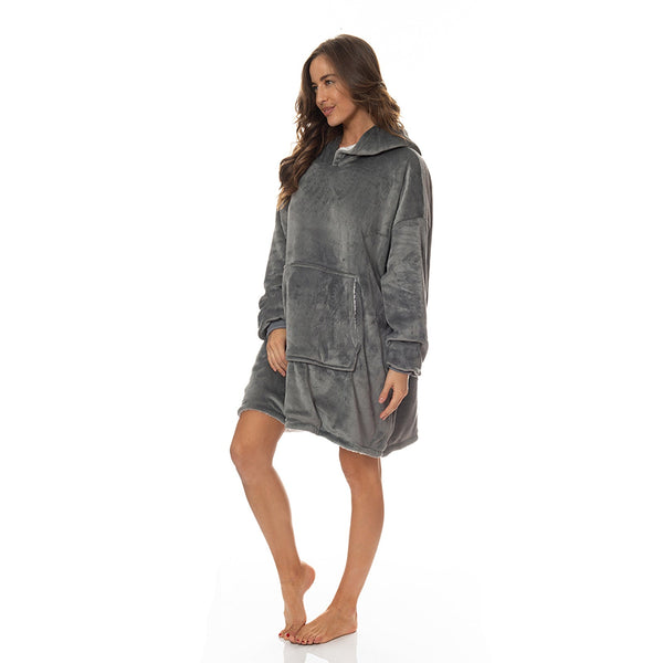 Royal Comfort Snug Hoodie Grey Sleepwear