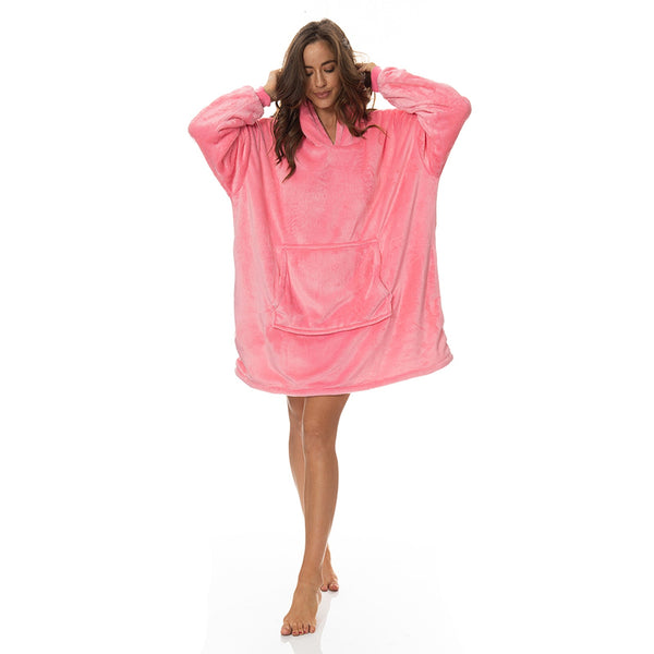 Royal Comfort Snug Hoodie Pink Sleepwear