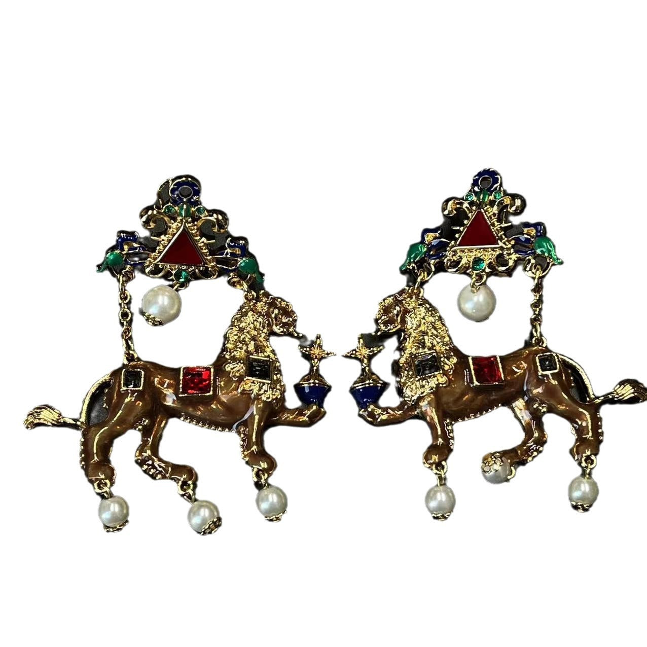 Veile Studios Enamel Heavy Industry Animal Cartoon Multi Element For Eclectic Style Earrings