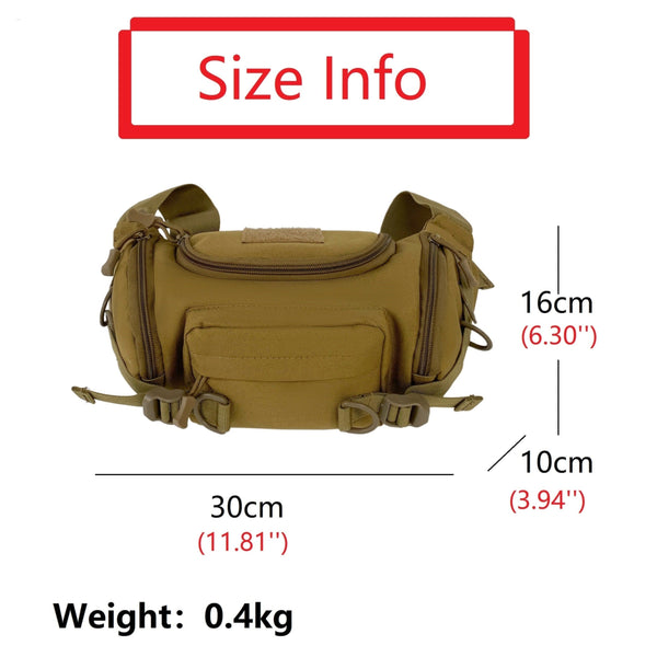 1000D Waterproof Oxford Mens Belt Fanny Pack Shoulder Messenger Bag Tactical Waist Packs & Bags