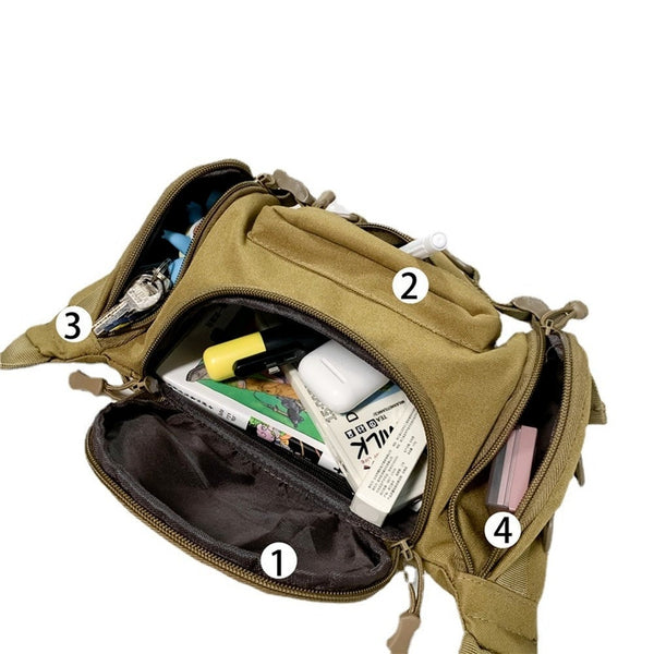 1000D Waterproof Oxford Mens Belt Fanny Pack Shoulder Messenger Bag Tactical Waist Packs & Bags