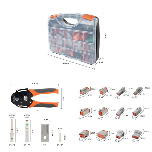 1000Pcs Deutsch Dt Connector Plug Kit With Genuine Crimp Tool Auto Marine Other Auto Tools & Supplies