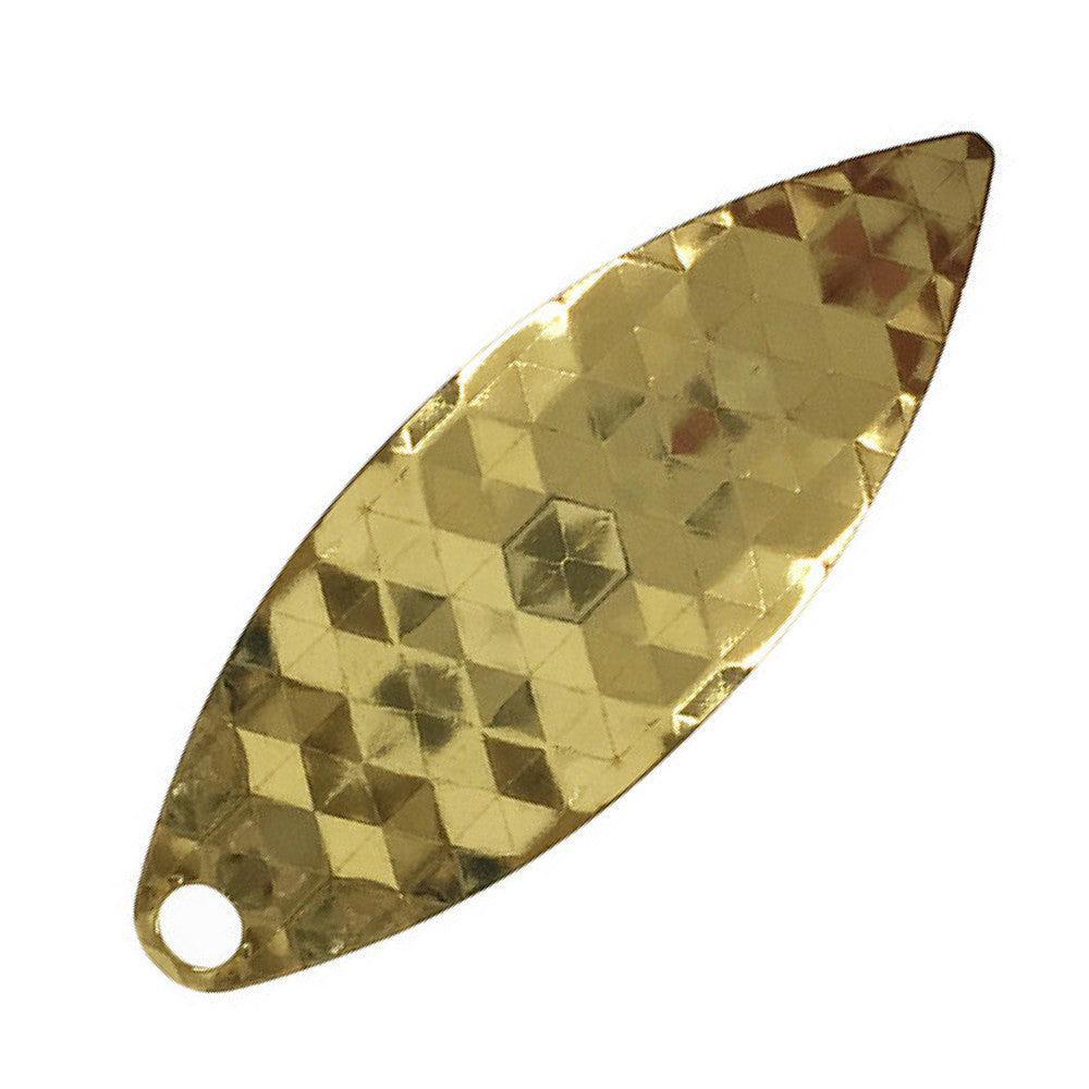 Artizan Hex Stamped Willow Blade Gold Brass 30Mml X 10Mmw Qty 5 Other Terminal Tackle