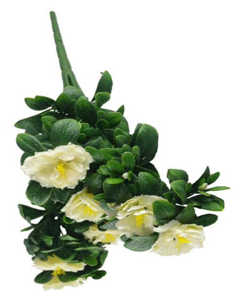 White Rose Bunch Uv 45Cm Artificial Plants