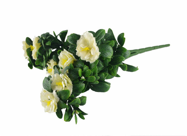 White Rose Bunch Uv 45Cm Artificial Plants