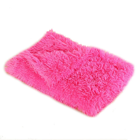 100X75cm Pet Mat Soft Fluffy Warm Fleece Blanket Rose