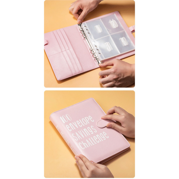 100 Day Challenge Loose Leaf Notebook Couple's Savings Money Envelope Budget Notepad Paper Products