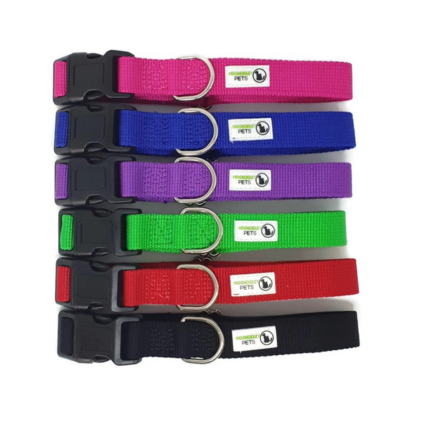 Moondidley Pets 100% Pure Bamboo Fibre Dog Collar Plastic Buckle Leads & Head Collars