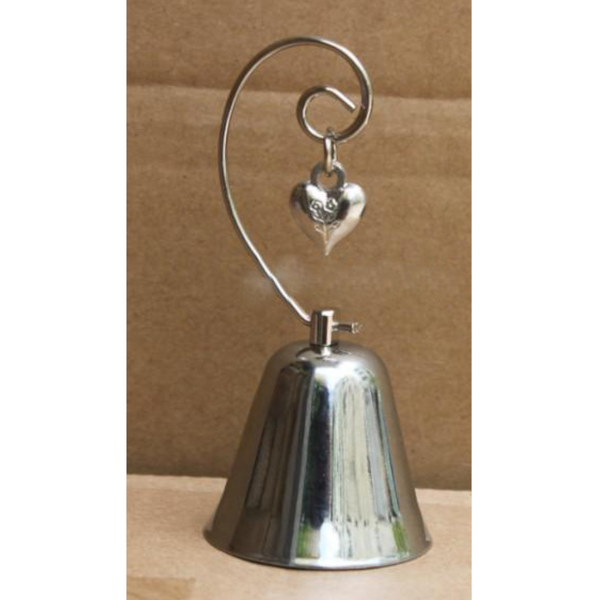 100 Bulk Buy Pack Of Silver Wedding Kissing Bell Name Card Stand Holder With Heart In Ring Bomboniere Favour Gift