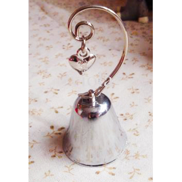 My Decorations 100 Bulk Buy Pack Of Silver Wedding Kissing Bell Name Card Stand Holder With Heart In Ring Bomboniere Favour Gift Table Name Cards