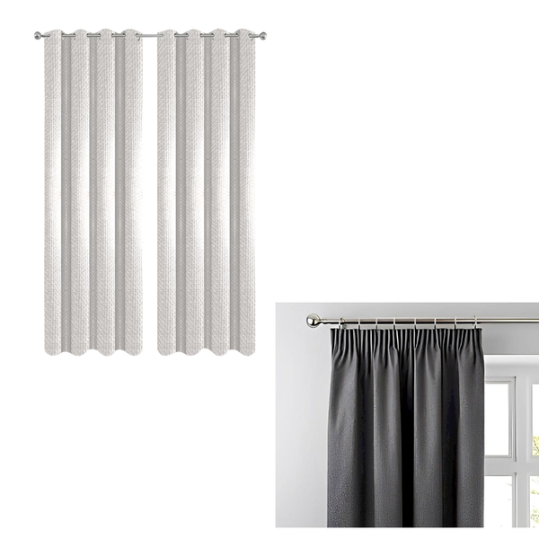 100Cm Beige Modern Waffle Plaid Curtain For Living Room Bedroom Dining Curtains & Drapes