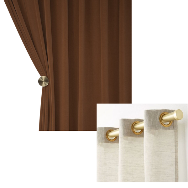 100Cm Velvet Blackout Curtains For Living Room Bedroom Dining Window Drape Curtains & Drapes