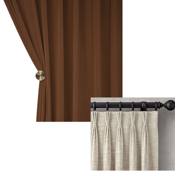 100Cm Velvet Blackout Curtains For Living Room Bedroom Dining Window Drape Curtains & Drapes