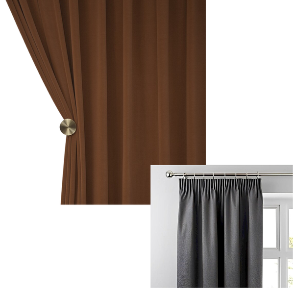 100Cm Velvet Blackout Curtains For Living Room Bedroom Dining Window Drape Curtains & Drapes