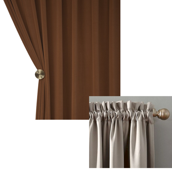 100Cm Velvet Blackout Curtains For Living Room Bedroom Dining Window Drape Curtains & Drapes