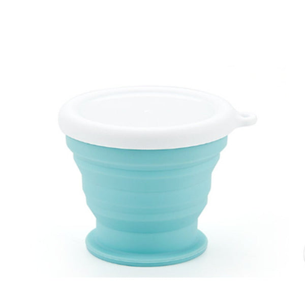 100Ml Silicone Folding Cup Set Water Outdoor Student Practical Coffee Mug Plastic Blue Mugs